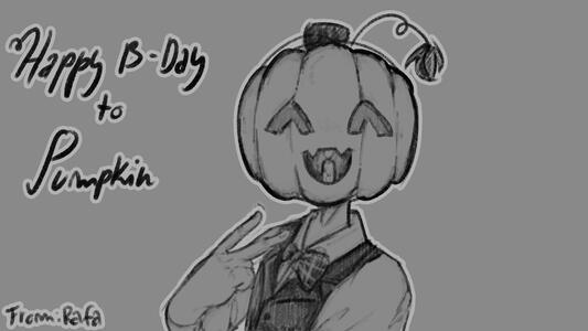 Birthday Art for Pumpkin Spice's Character